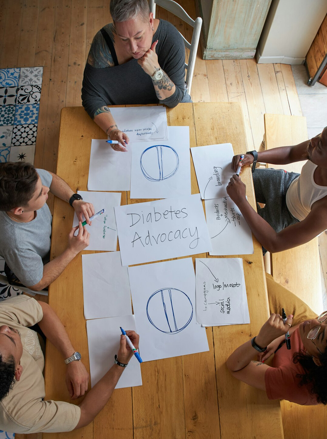 group discussion about ideas