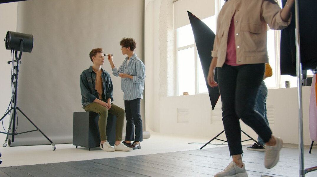 group discussion in studio