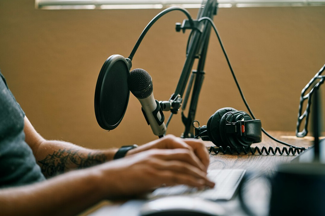 podcast recording in studio